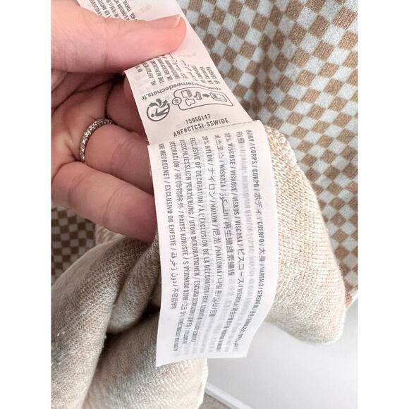 Abercrombie & Fitch Jacquard Long Sleeve Mock Neck Sweater Mini Dress Women's S - Picture 7 of 11